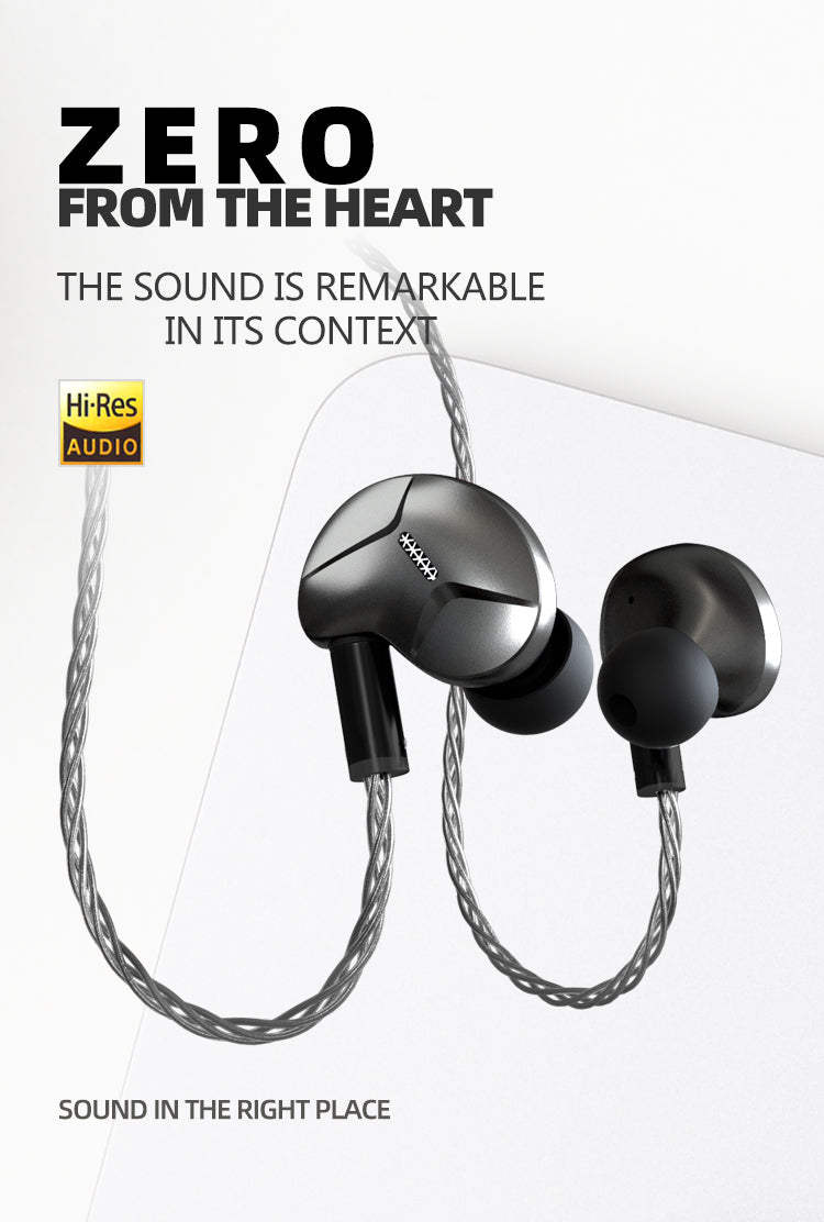 BGVP ZERO In-ear Electrostatic Dynamic Earphones Balanced Bass Wired Headphones HiFi Monitor Gaming Earbuds With MMCX Cable