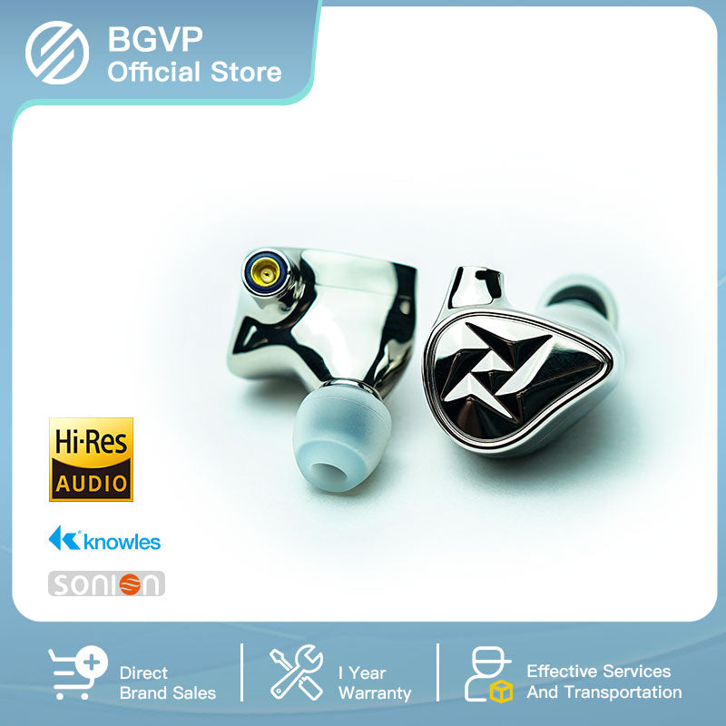 BGVP Titanium Alloy NE5 Ti Electrostatic Coil Iron Lou's Sound In-ear Fever-grade Hifi Wired Headphones